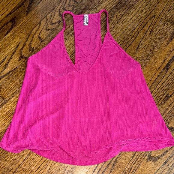 Free People Like New Hot Pink Tank Top Size Small - Picture 1 of 4